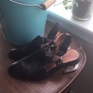 Jeffrey Campbell black leather shoes